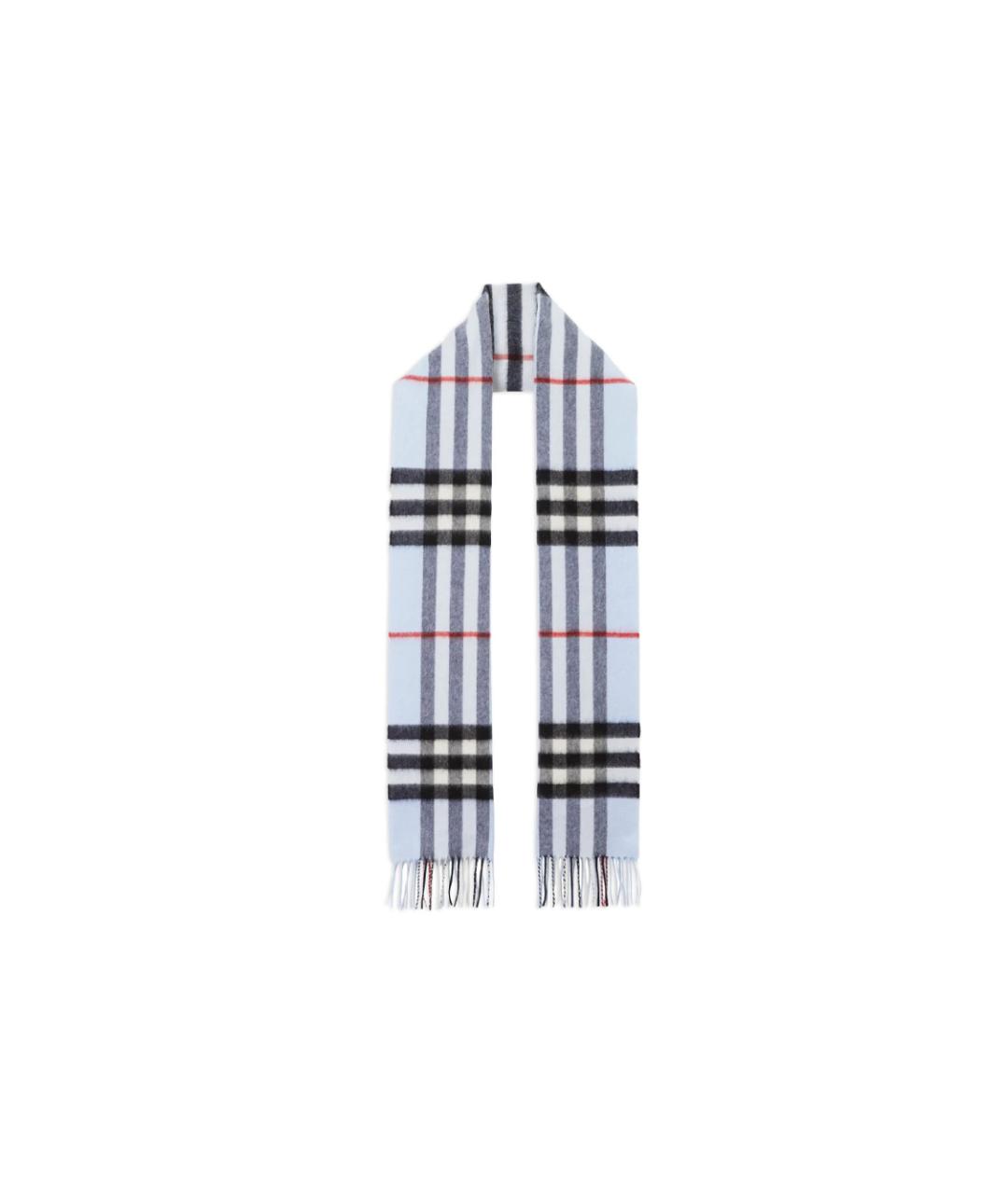 BURBERRY Голубой кашемировый шарф, фото 3