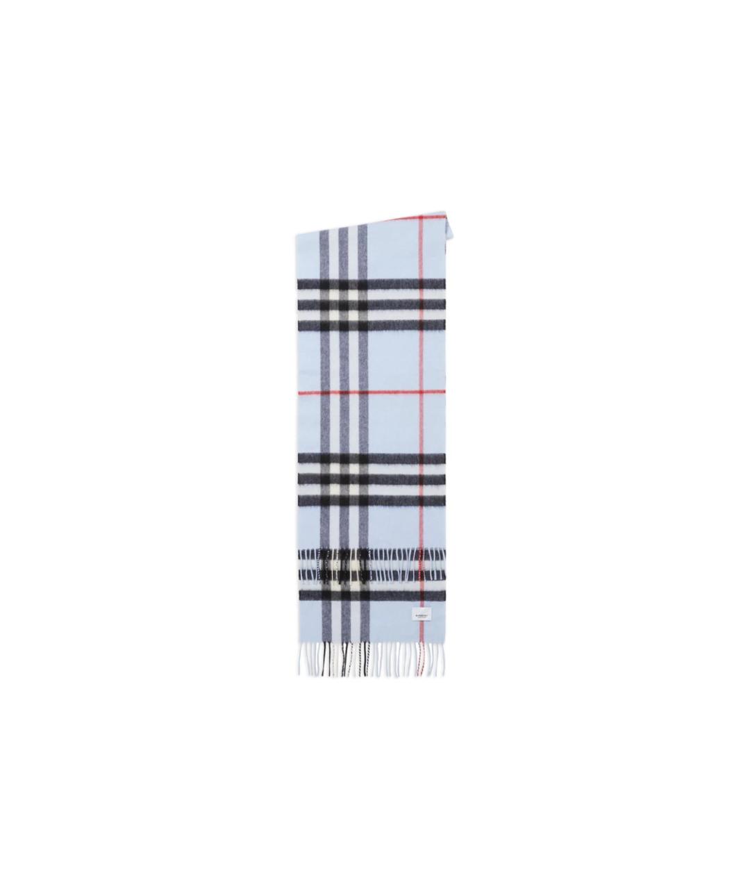 BURBERRY Голубой кашемировый шарф, фото 2