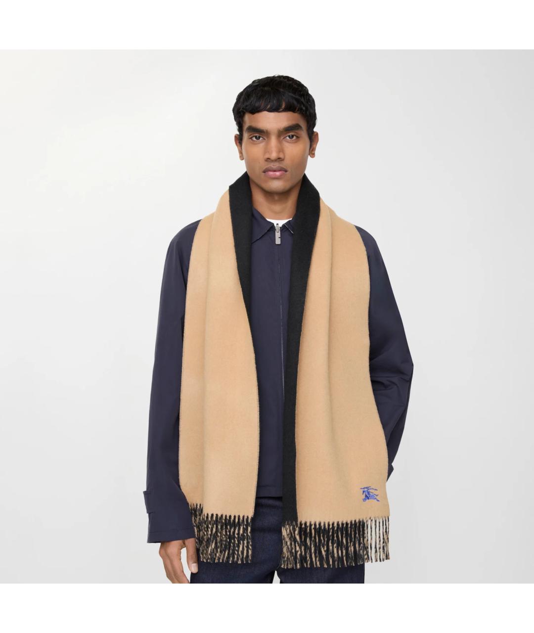 BURBERRY Бежевый кашемировый шарф, фото 5