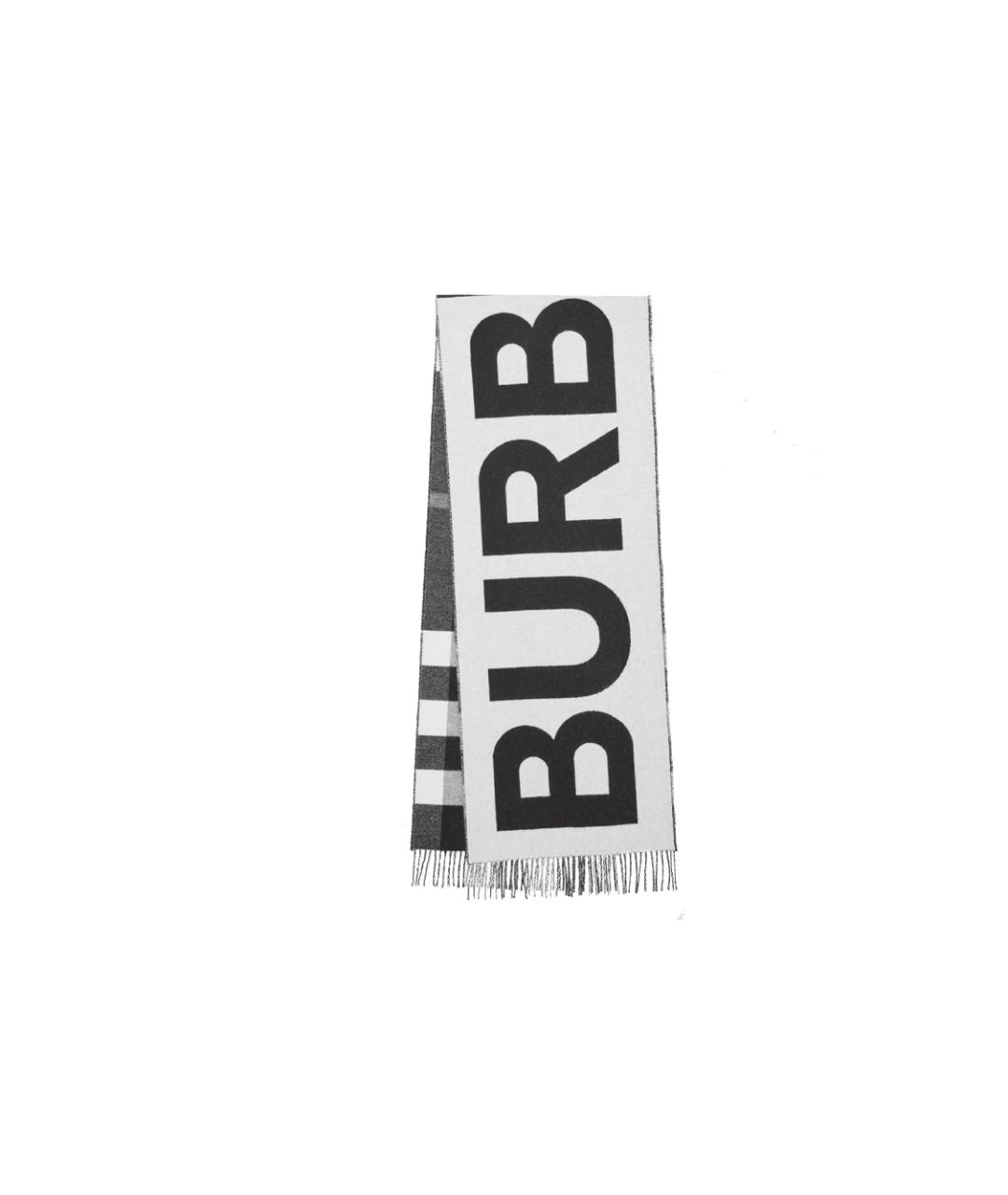 BURBERRY Белый кашемировый шарф, фото 3