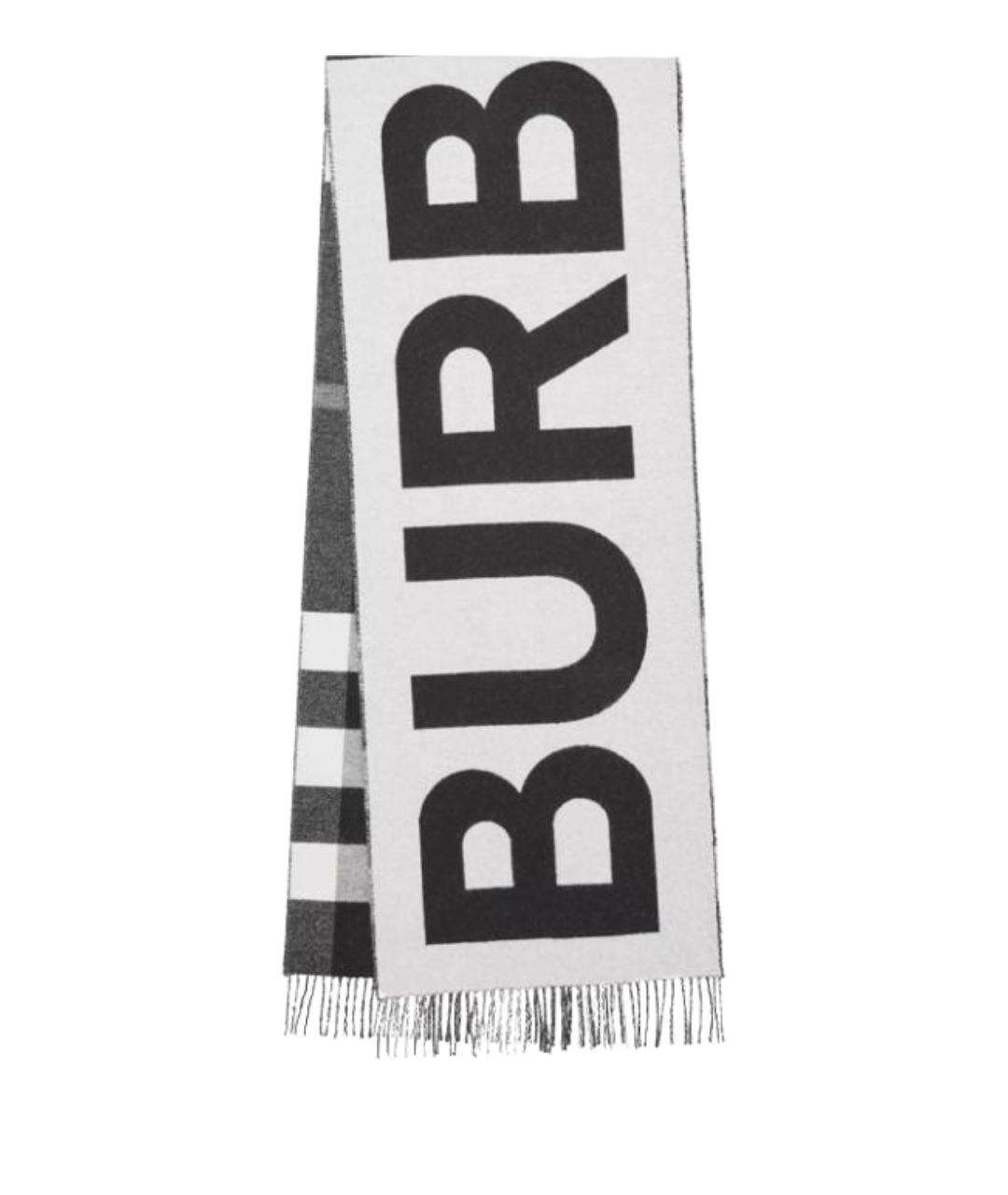 BURBERRY Белый кашемировый шарф, фото 1