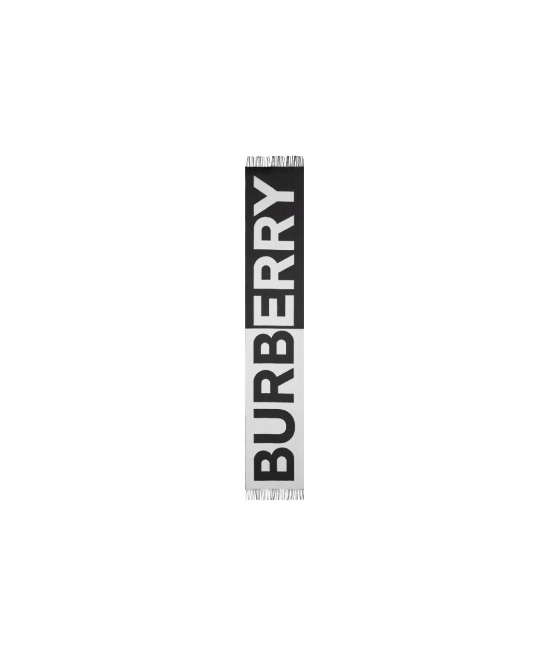 BURBERRY Белый кашемировый шарф, фото 2