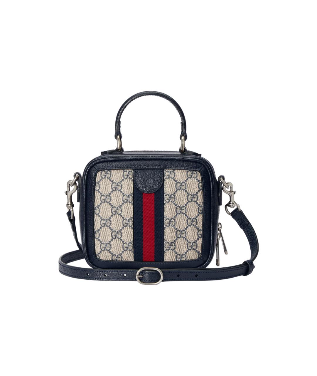 GUCCI Бежевая сумка через плечо из канвы, фото 4