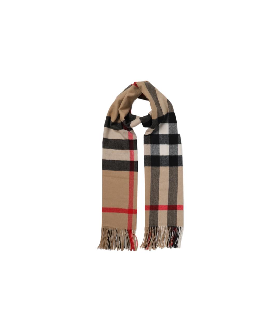 BURBERRY Коричневый кашемировый шарф, фото 2