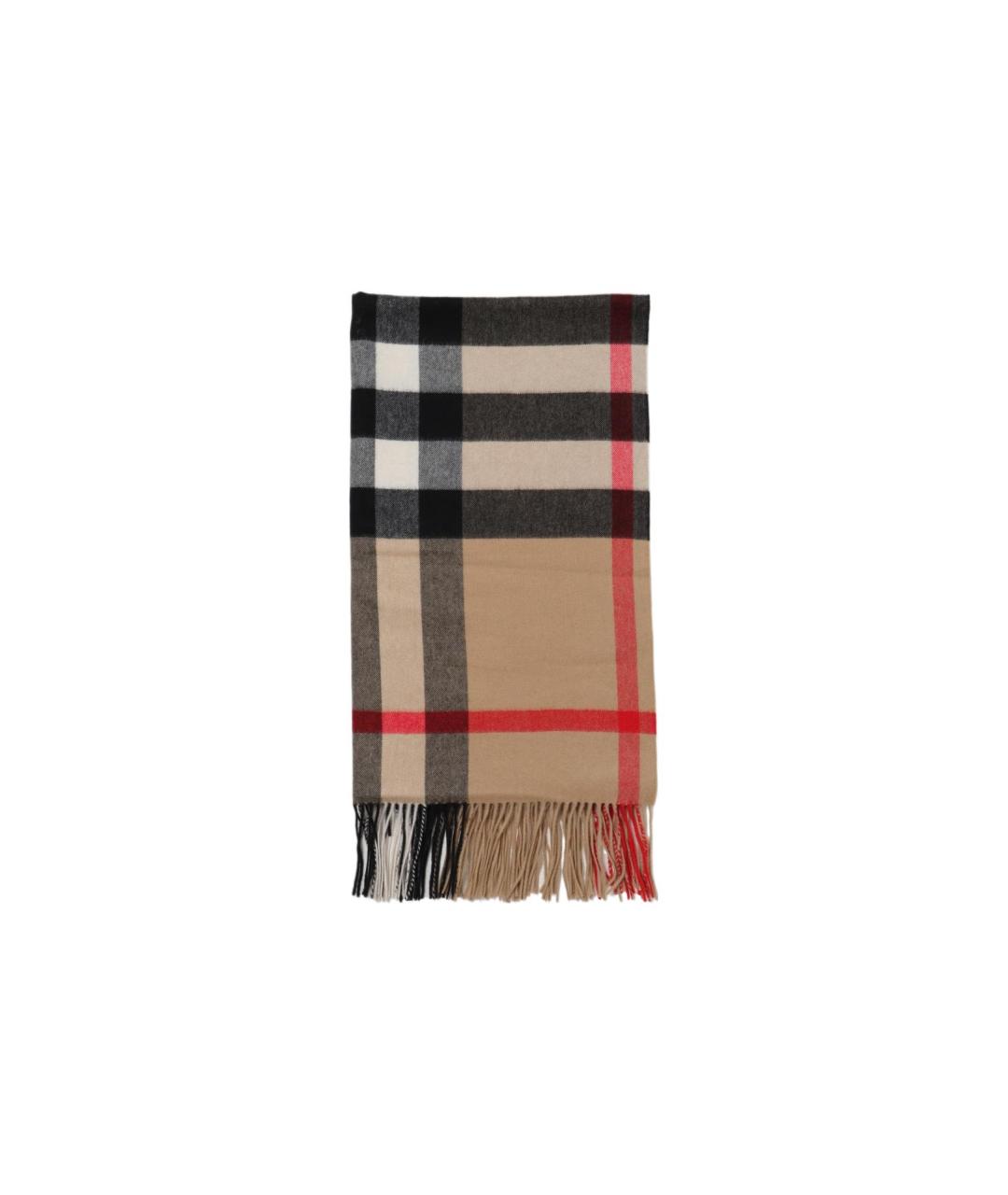 BURBERRY Коричневый кашемировый шарф, фото 6