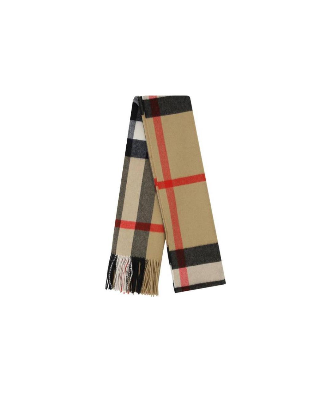 BURBERRY Коричневый кашемировый шарф, фото 3