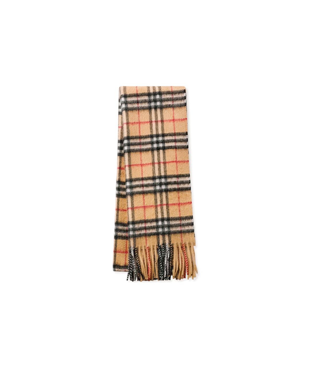 BURBERRY Коричневый кашемировый шарф, фото 2