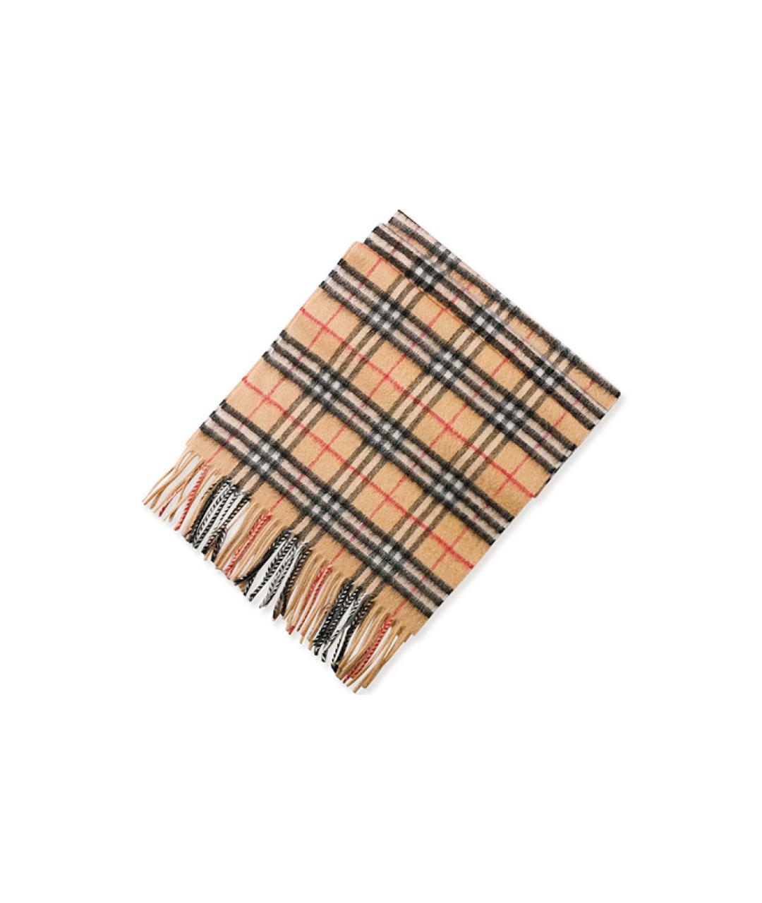 BURBERRY Коричневый кашемировый шарф, фото 3