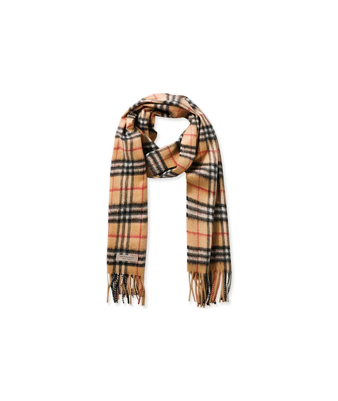 BURBERRY Коричневый кашемировый шарф, фото 4
