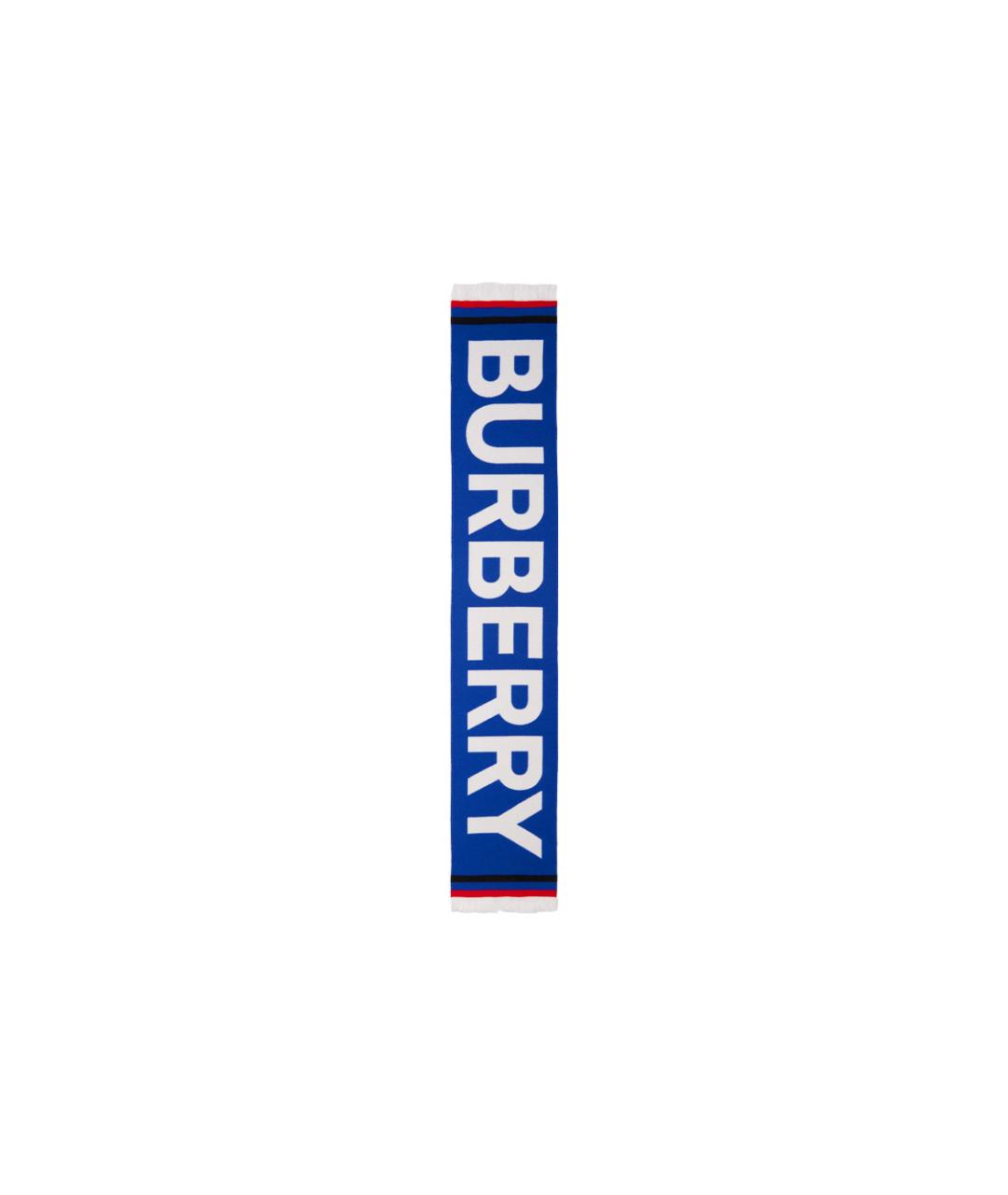 BURBERRY Синий шарф, фото 2