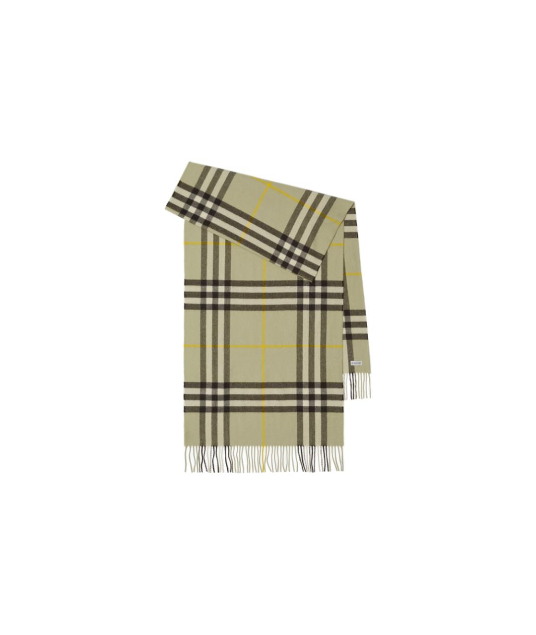 BURBERRY Бежевый кашемировый шарф, фото 3