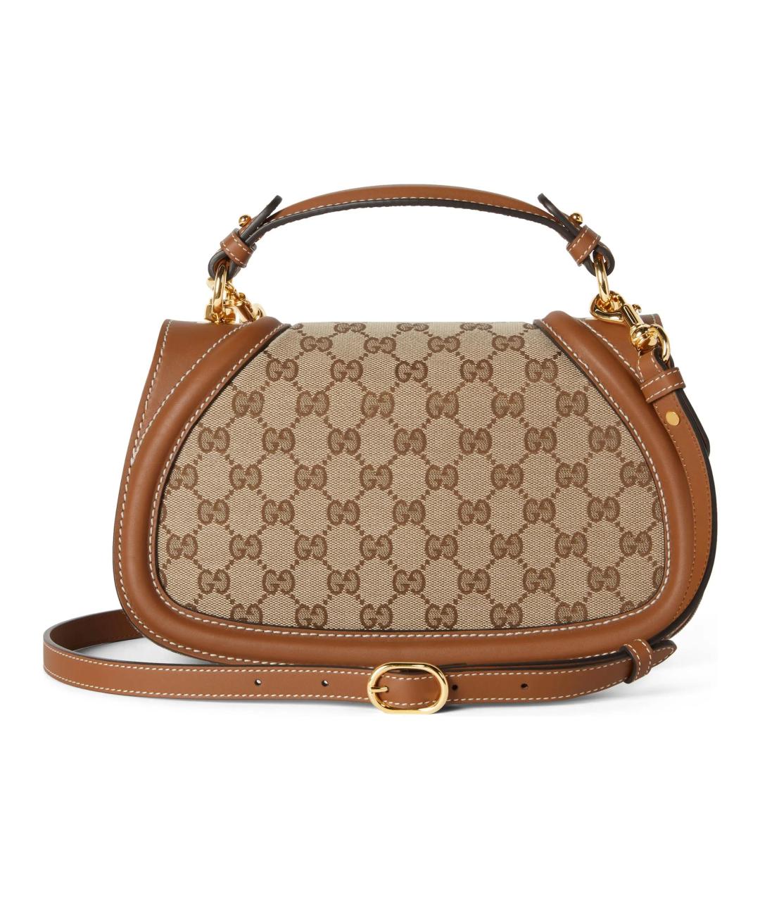 GUCCI Бежевая сумка через плечо из канвы, фото 4