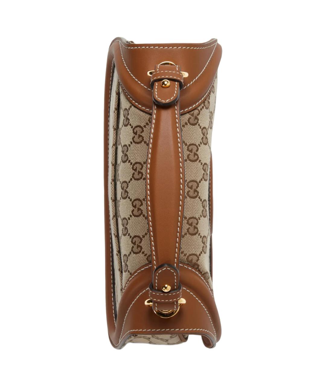 GUCCI Бежевая сумка через плечо из канвы, фото 5