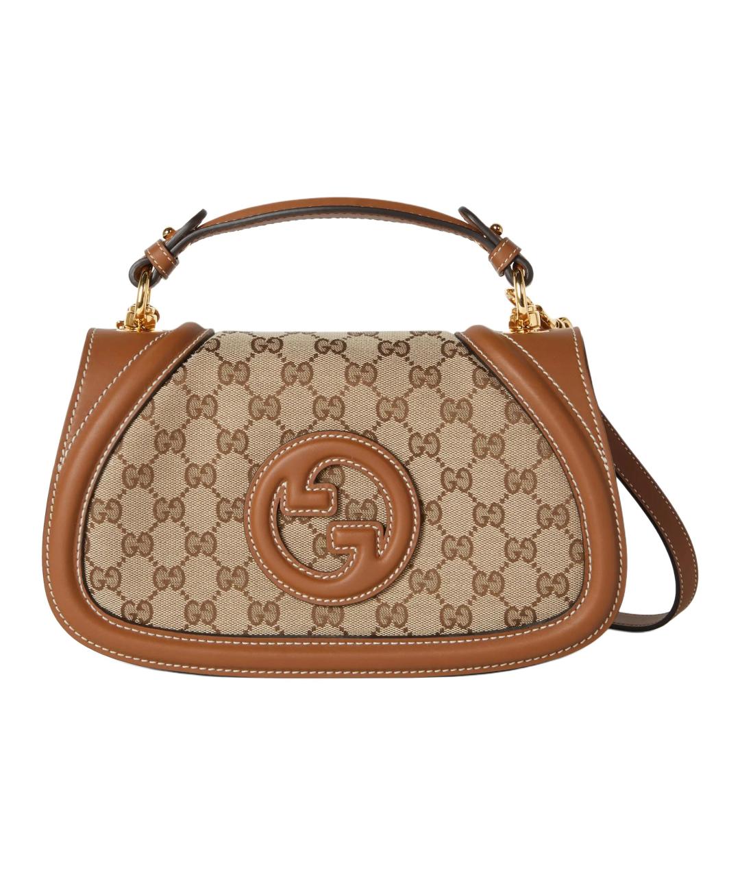 GUCCI Бежевая сумка через плечо из канвы, фото 6