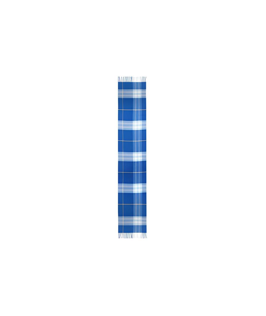 BURBERRY Синий кашемировый шарф, фото 2