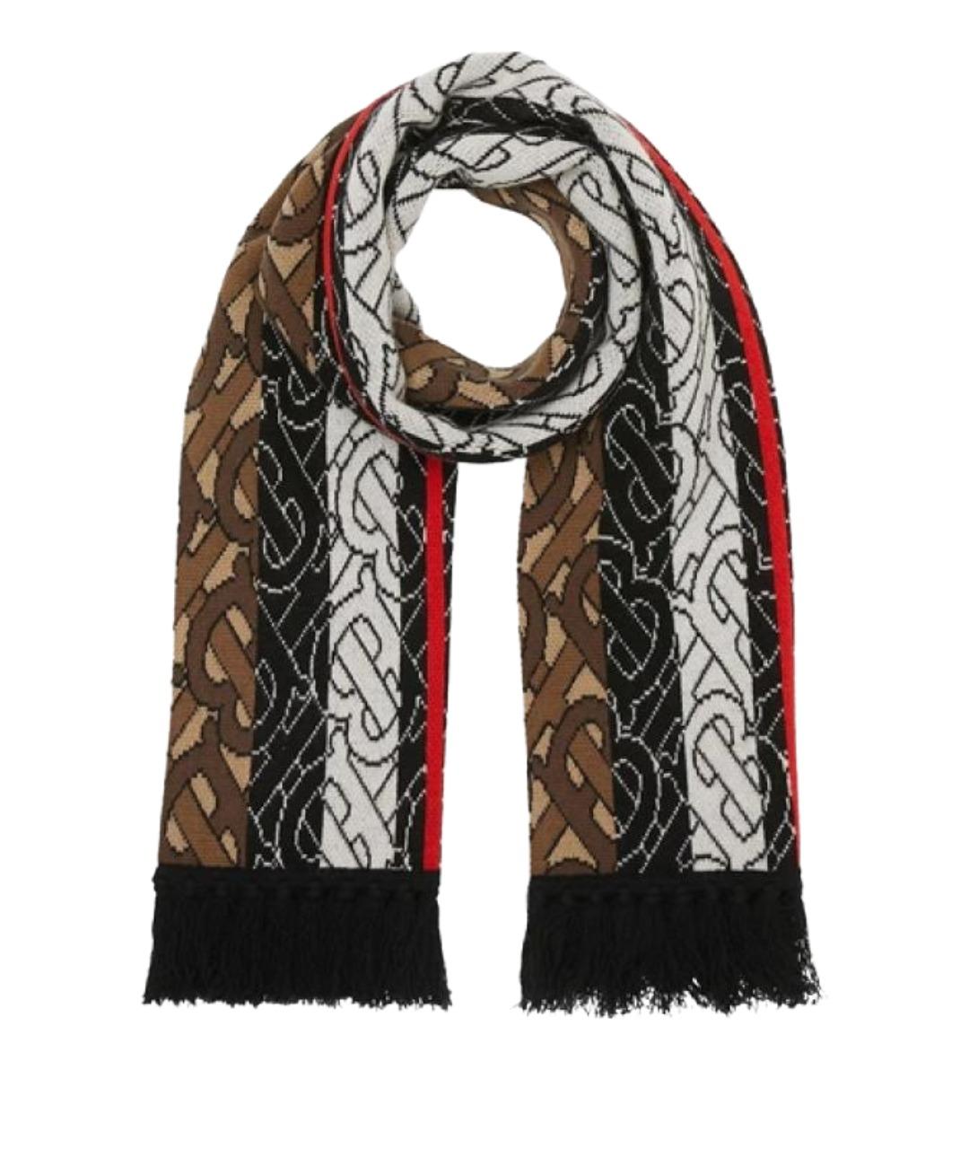 BURBERRY Коричневый кашемировый шарф, фото 1