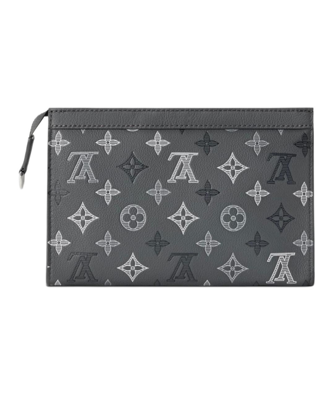 LOUIS VUITTON Серая сумка через плечо из канвы, фото 3