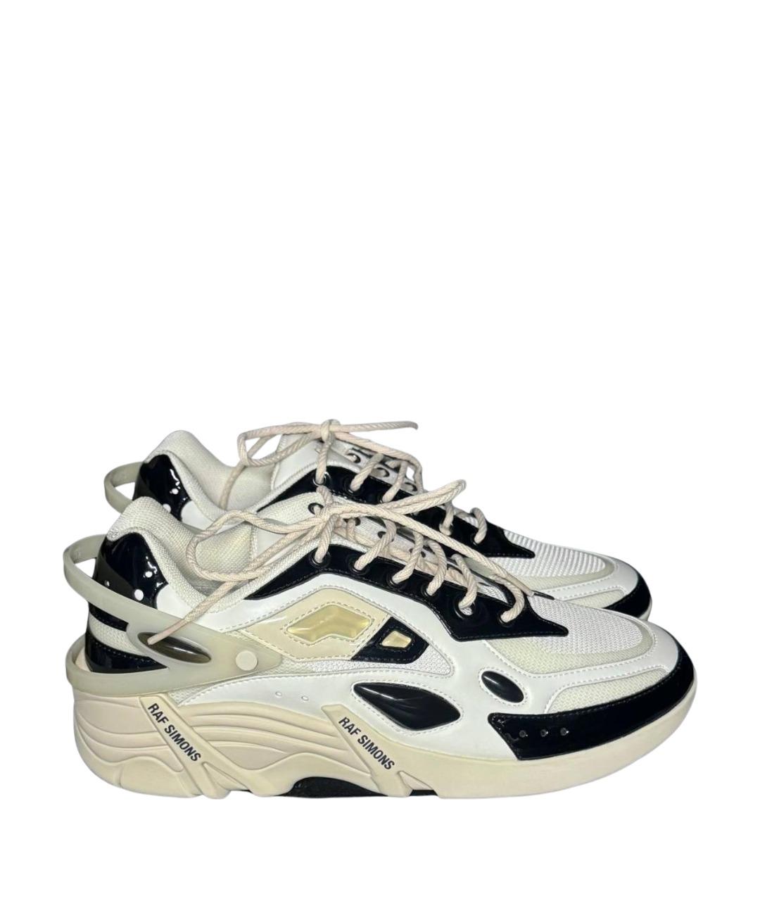 RAF SIMONS Бежевые текстильные низкие кроссовки / кеды, фото 1