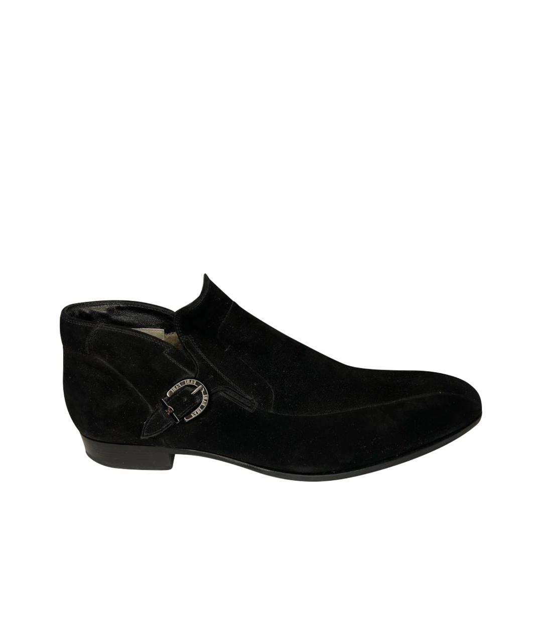 FABI Черные замшевые низкие ботинки, фото 1