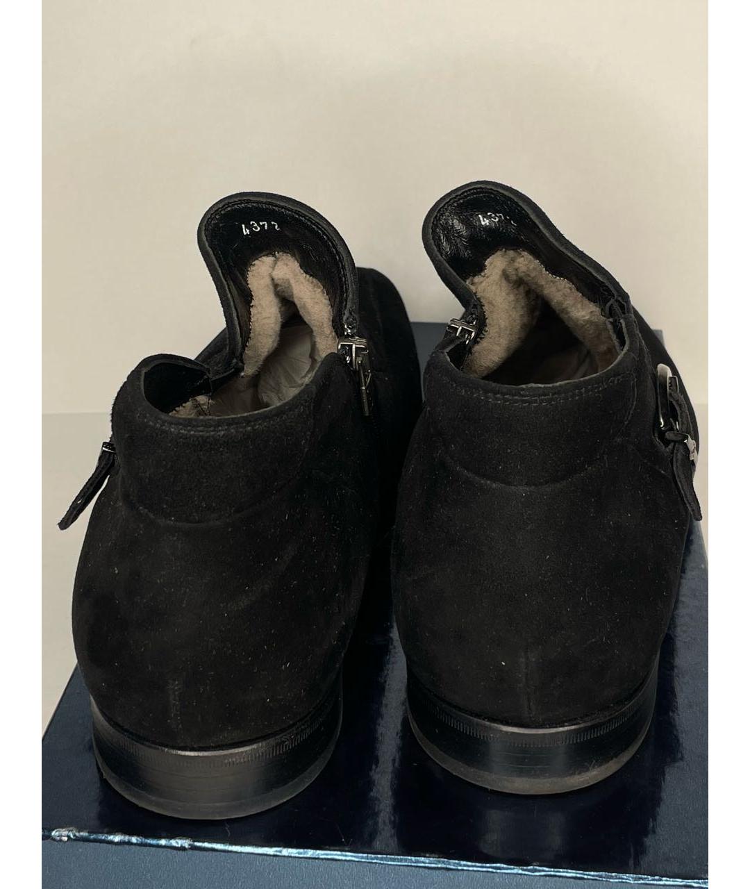 FABI Черные замшевые низкие ботинки, фото 5