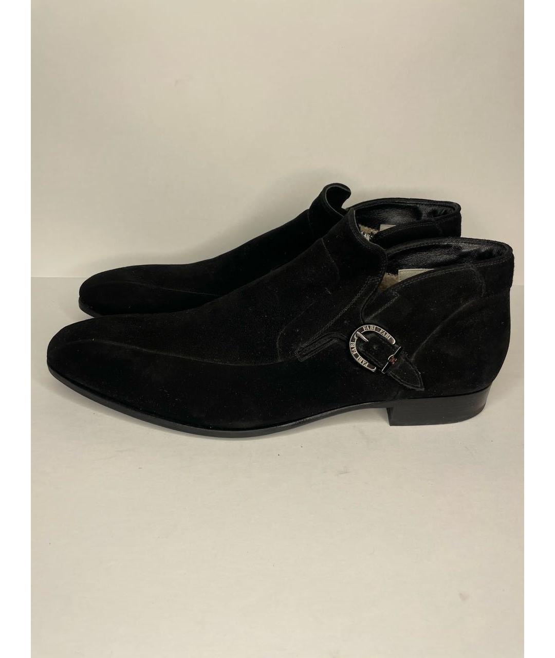 FABI Черные замшевые низкие ботинки, фото 6