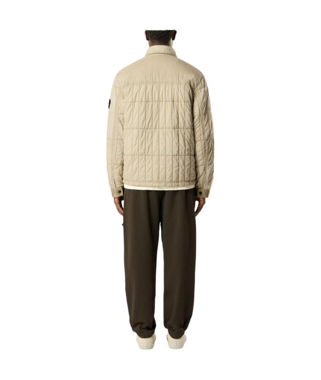 STONE ISLAND Бежевый пуховик, фото 4