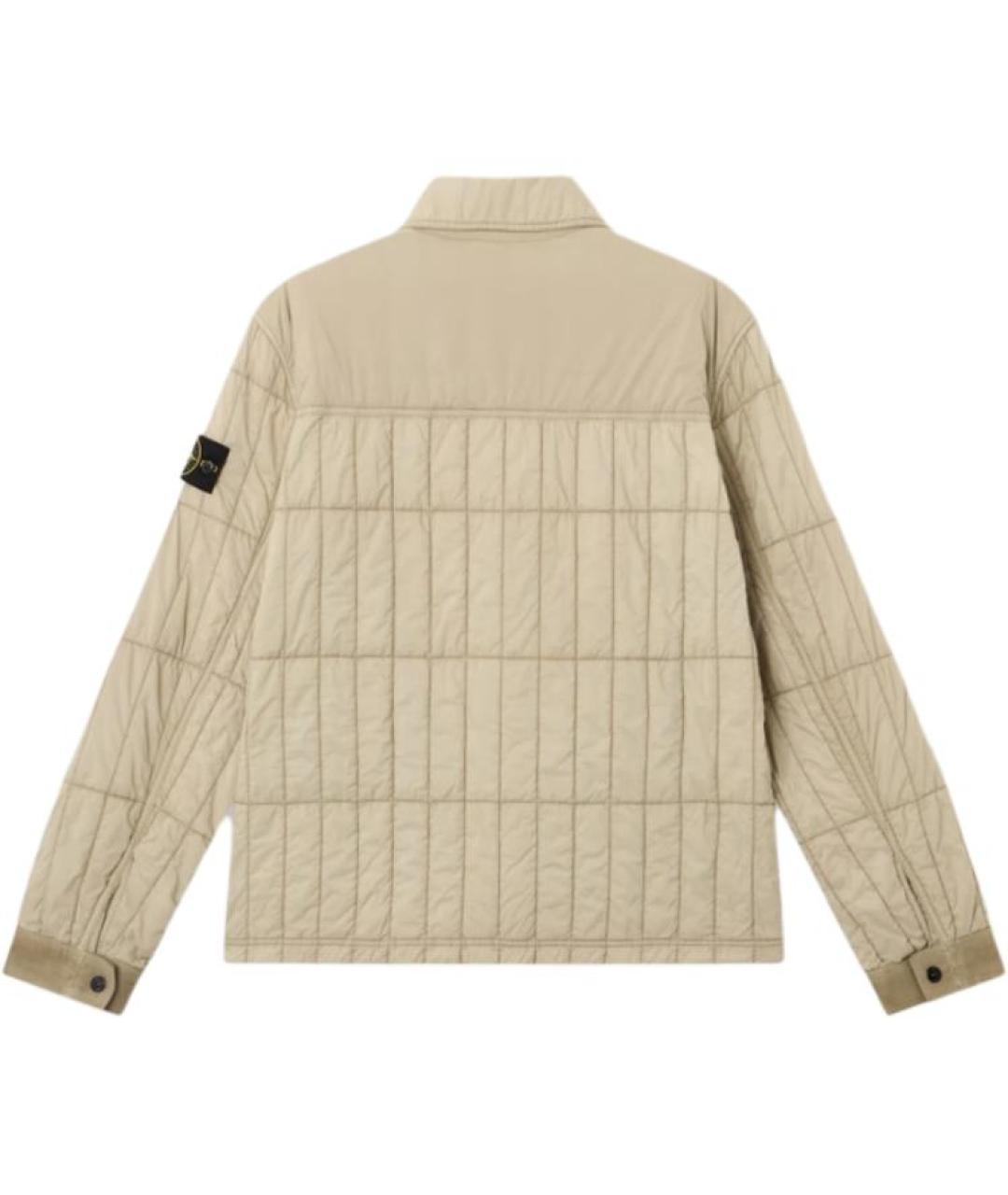 STONE ISLAND Бежевый пуховик, фото 2