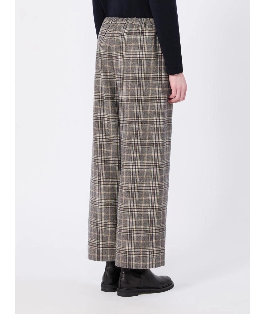 'S MAX MARA Мульти шерстяные прямые брюки, фото 4