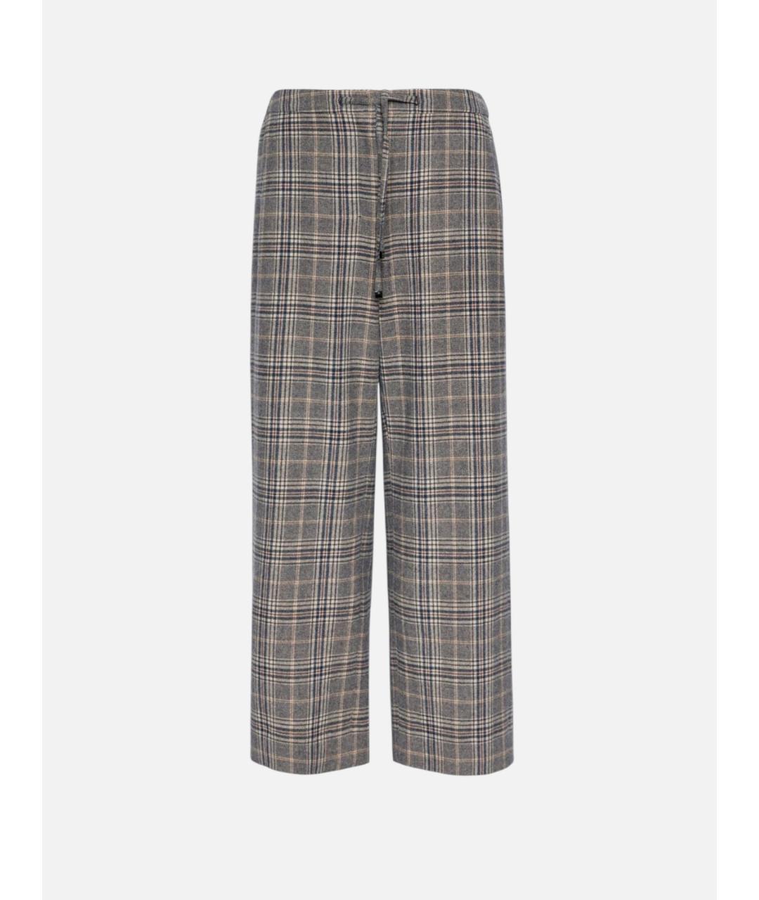 'S MAX MARA Мульти шерстяные прямые брюки, фото 5