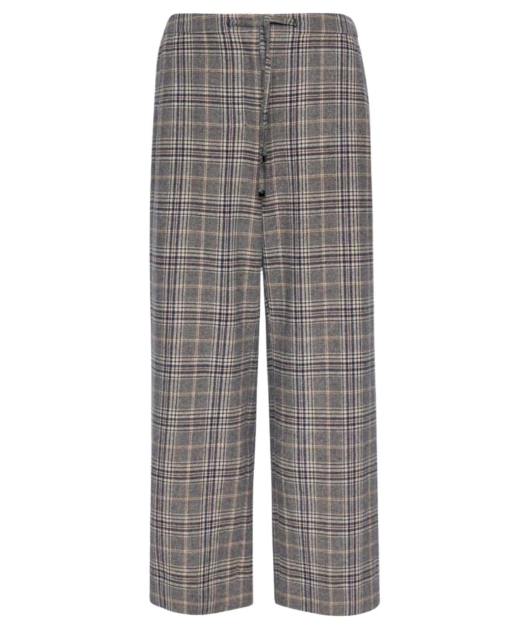 'S MAX MARA Мульти шерстяные прямые брюки, фото 1
