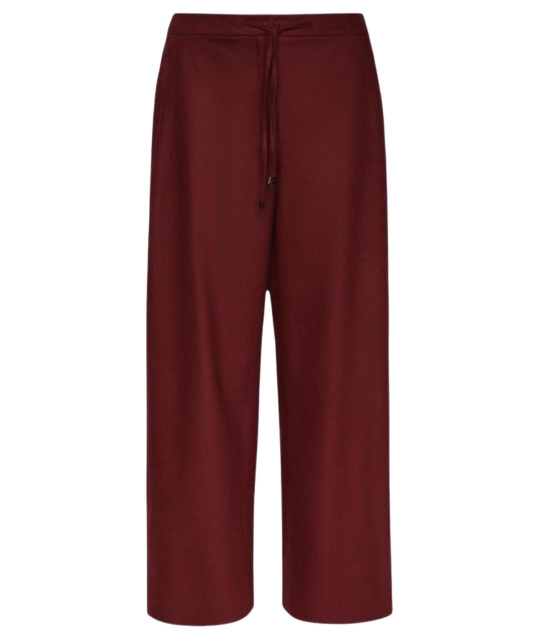 'S MAX MARA Бордовые шерстяные прямые брюки, фото 1