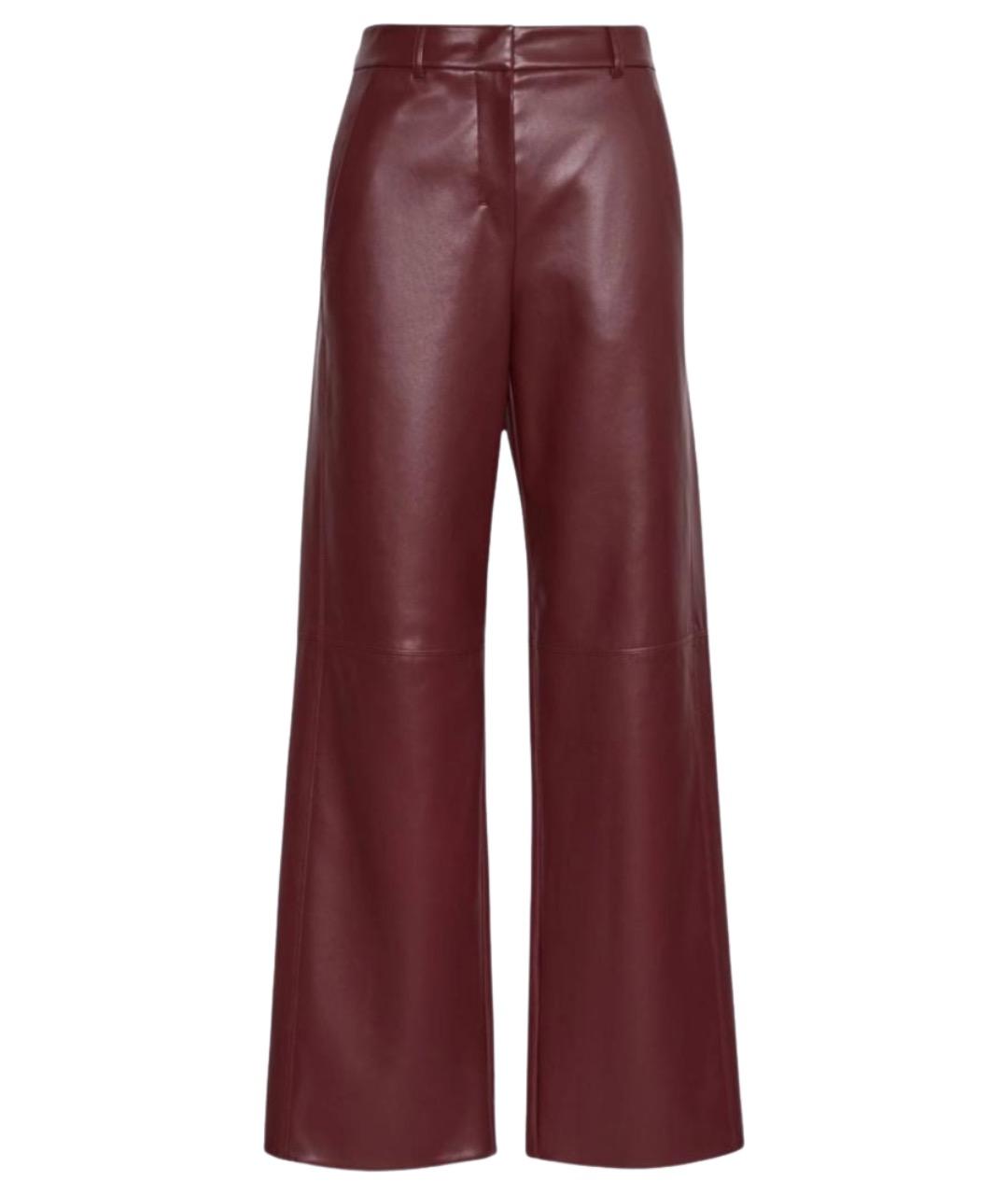 'S MAX MARA Бордовые полиэстеровые прямые брюки, фото 1