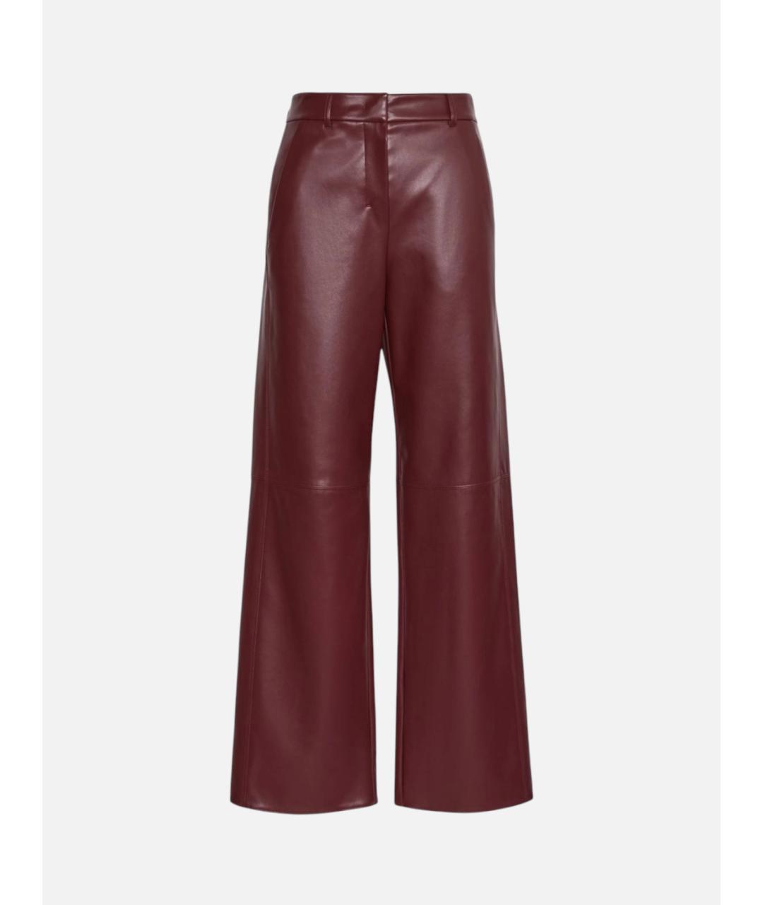 'S MAX MARA Бордовые полиэстеровые прямые брюки, фото 5