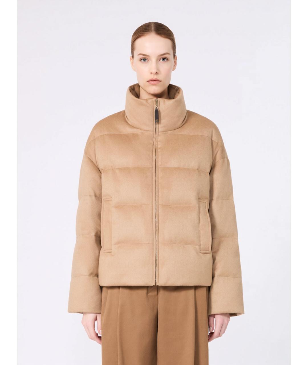 'S MAX MARA Бежевый шерстяной пуховик, фото 3