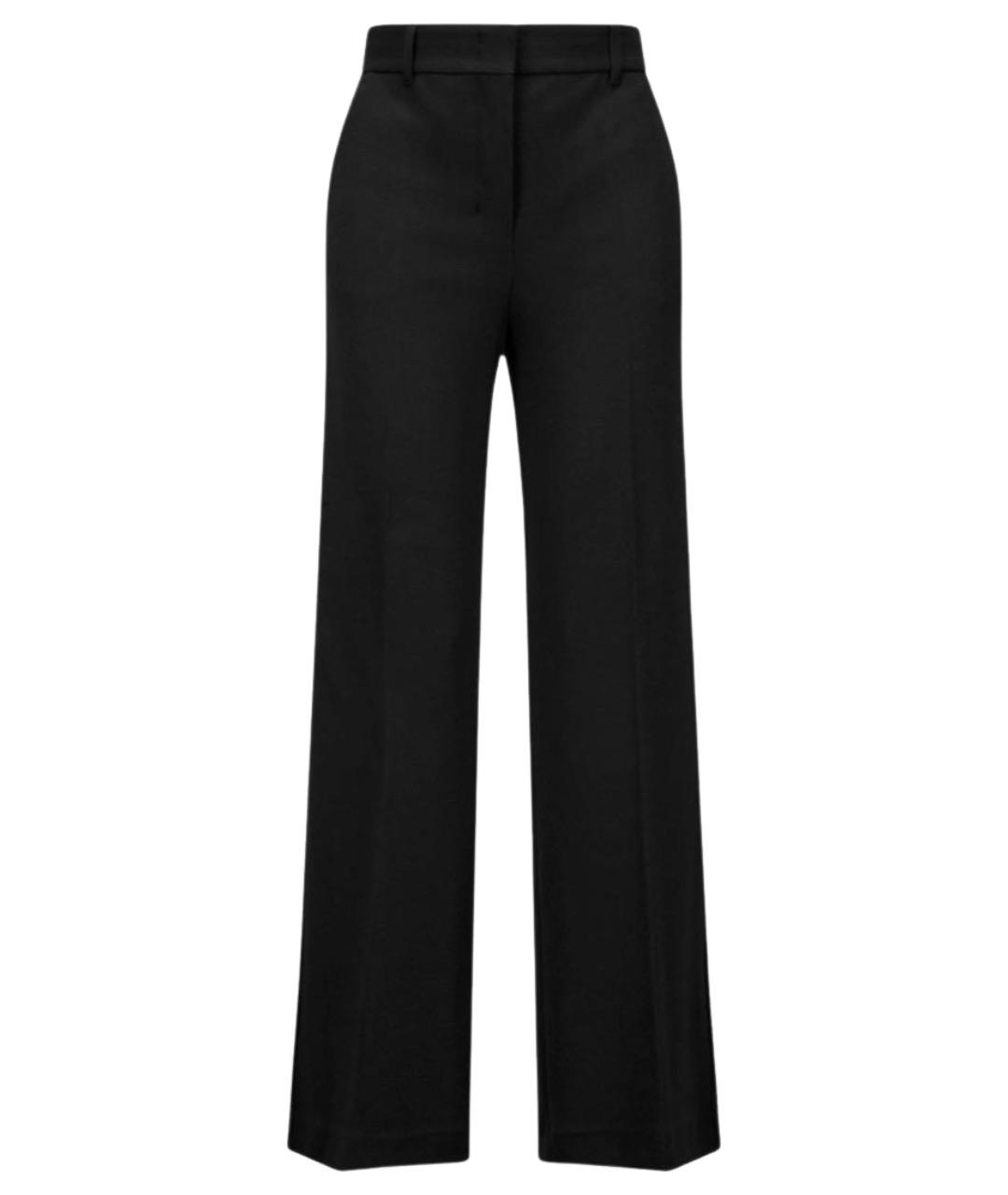 'S MAX MARA Черные шерстяные прямые брюки, фото 1