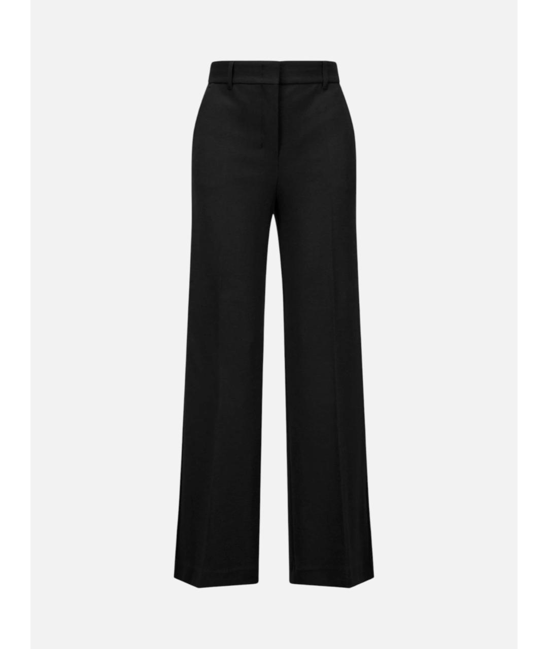 'S MAX MARA Черные шерстяные прямые брюки, фото 5