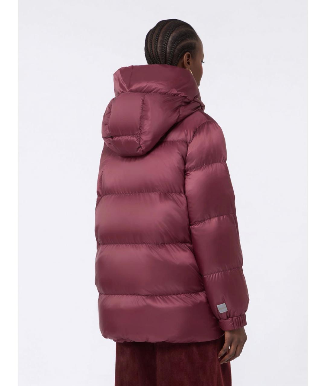 'S MAX MARA Бордовый полиэстеровый пуховик, фото 4