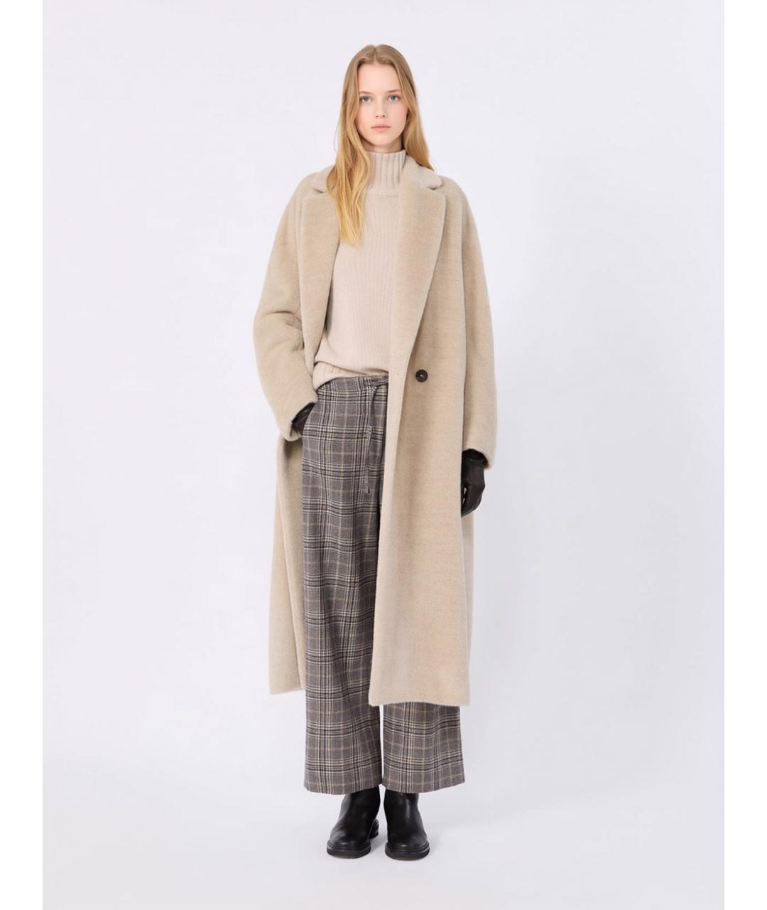 'S MAX MARA Бежевый шерстяной джемпер / свитер, фото 2
