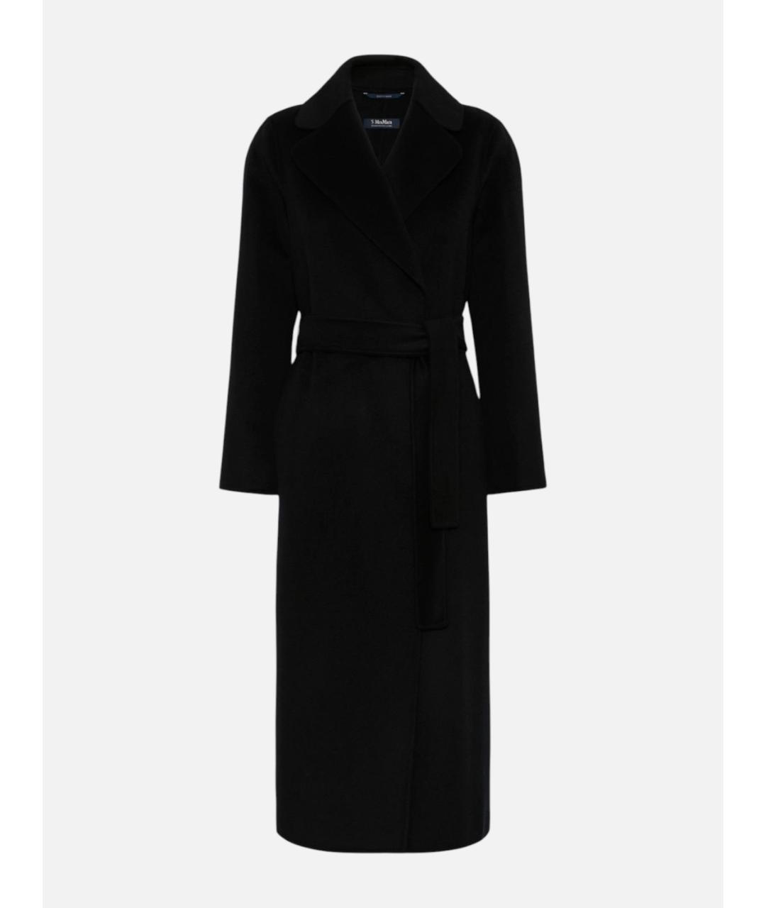 'S MAX MARA Черное шерстяное пальто, фото 6