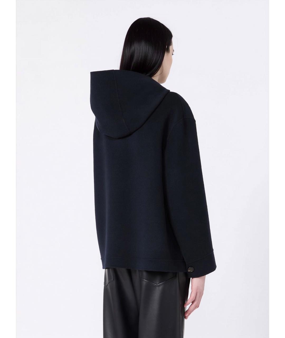'S MAX MARA Темно-синее шерстяное пальто, фото 4
