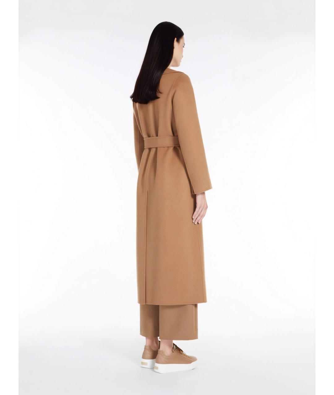 'S MAX MARA Бежевое шерстяное пальто, фото 4