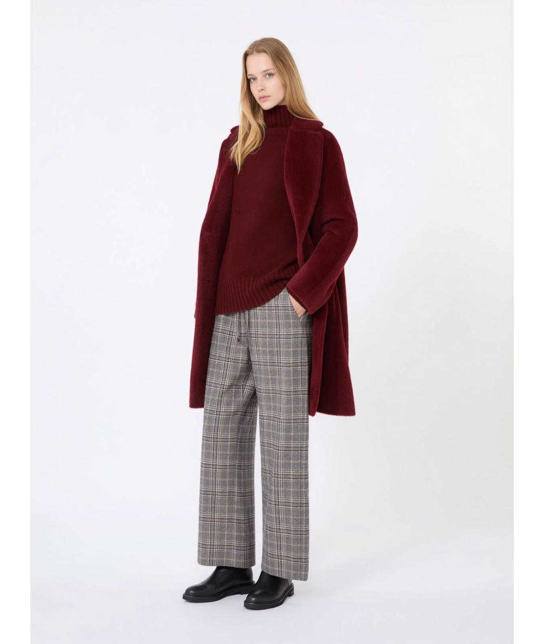 'S MAX MARA Бордовая шерстяная водолазка, фото 2