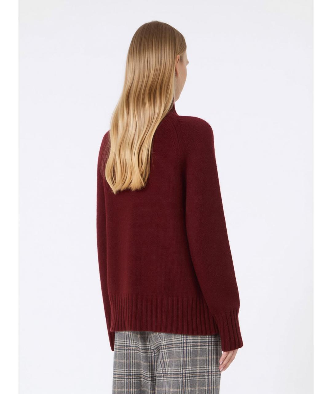 'S MAX MARA Бордовая шерстяная водолазка, фото 4