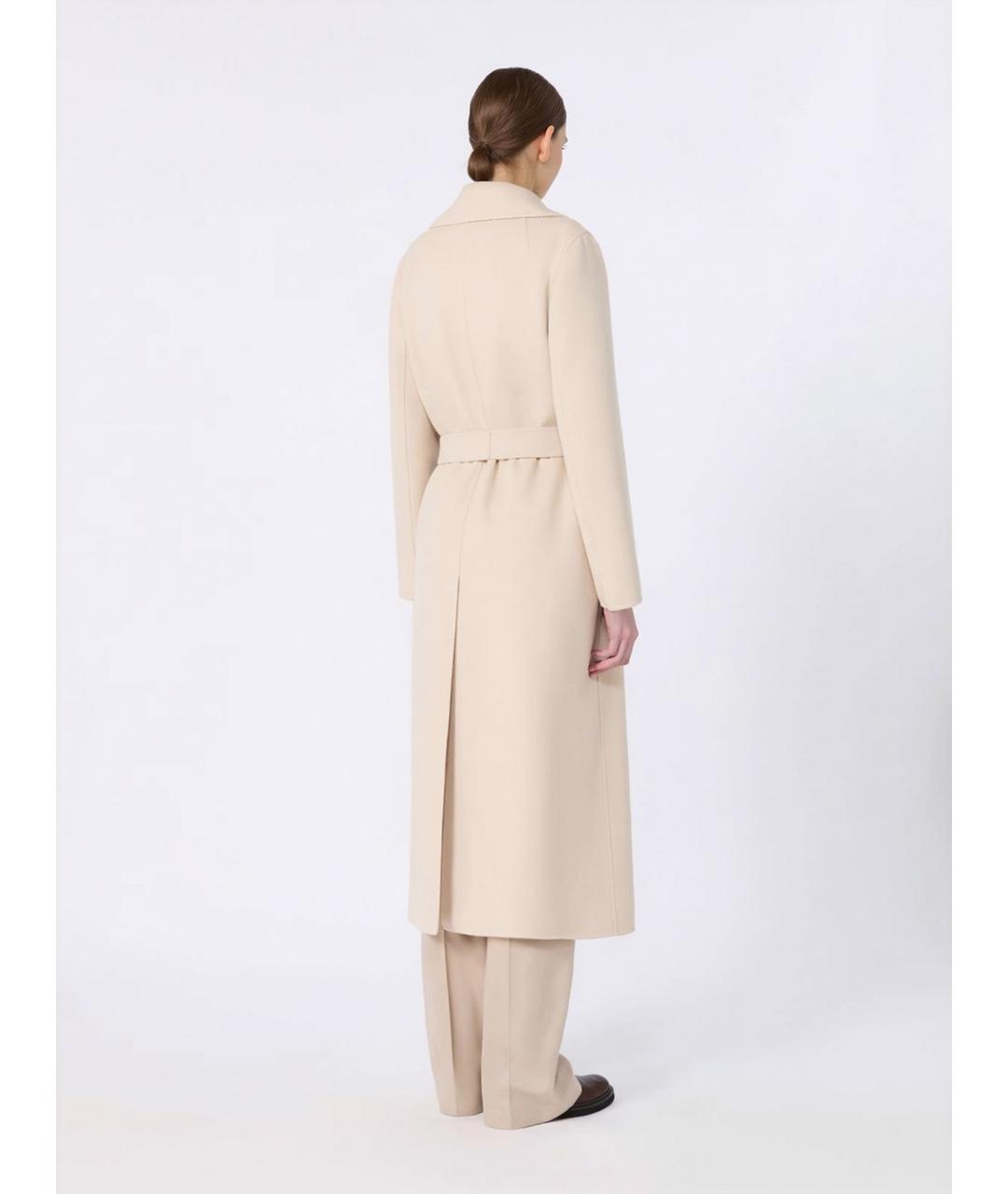 'S MAX MARA Бежевое шерстяное пальто, фото 4