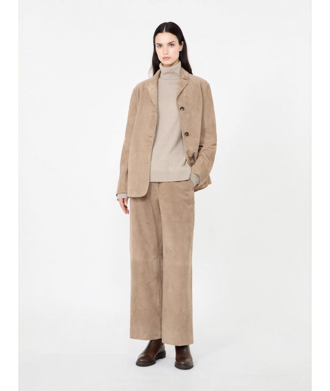 'S MAX MARA Бежевая шерстяная водолазка, фото 2