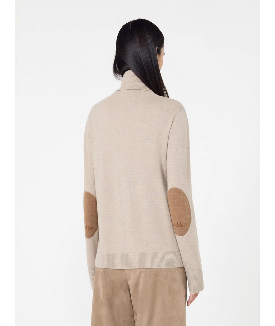 'S MAX MARA Бежевая шерстяная водолазка, фото 4