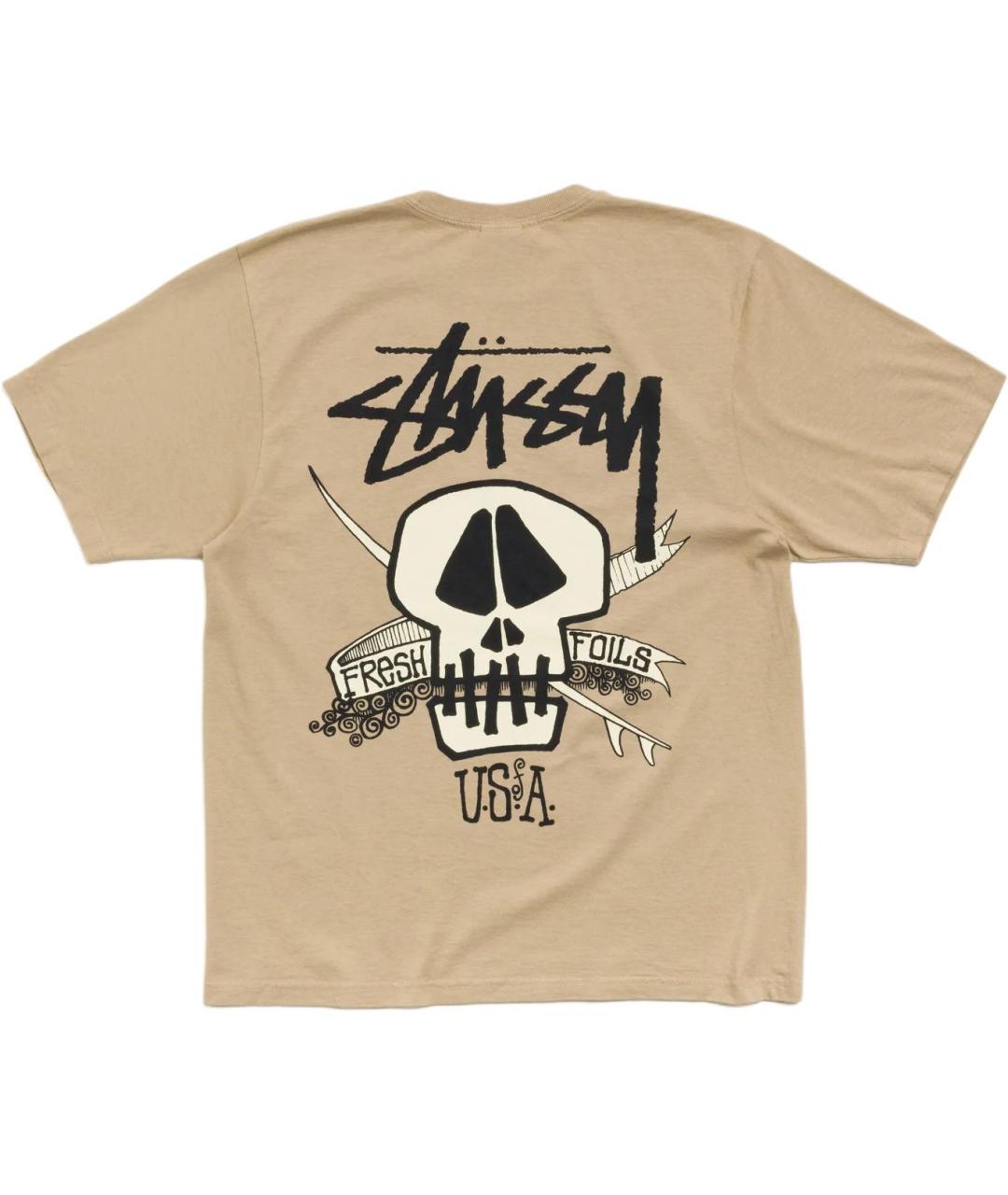 STUSSY Бежевая футболка, фото 2