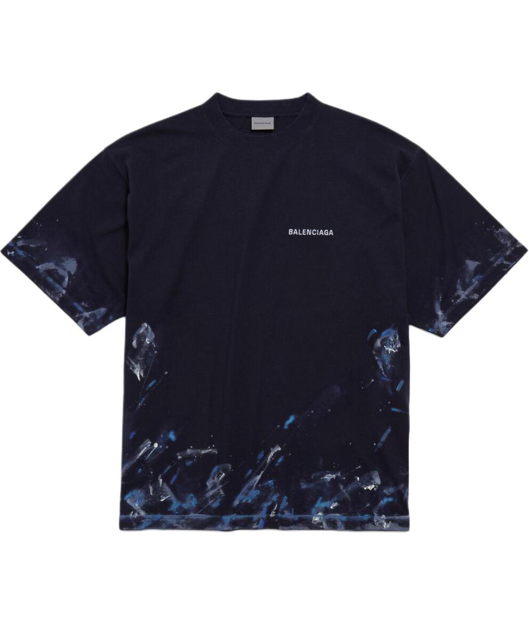BALENCIAGA Темно-синяя футболка, фото 2