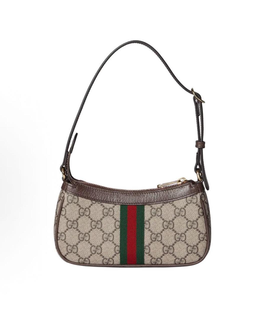 GUCCI Бежевая тканевая сумка с короткими ручками, фото 3