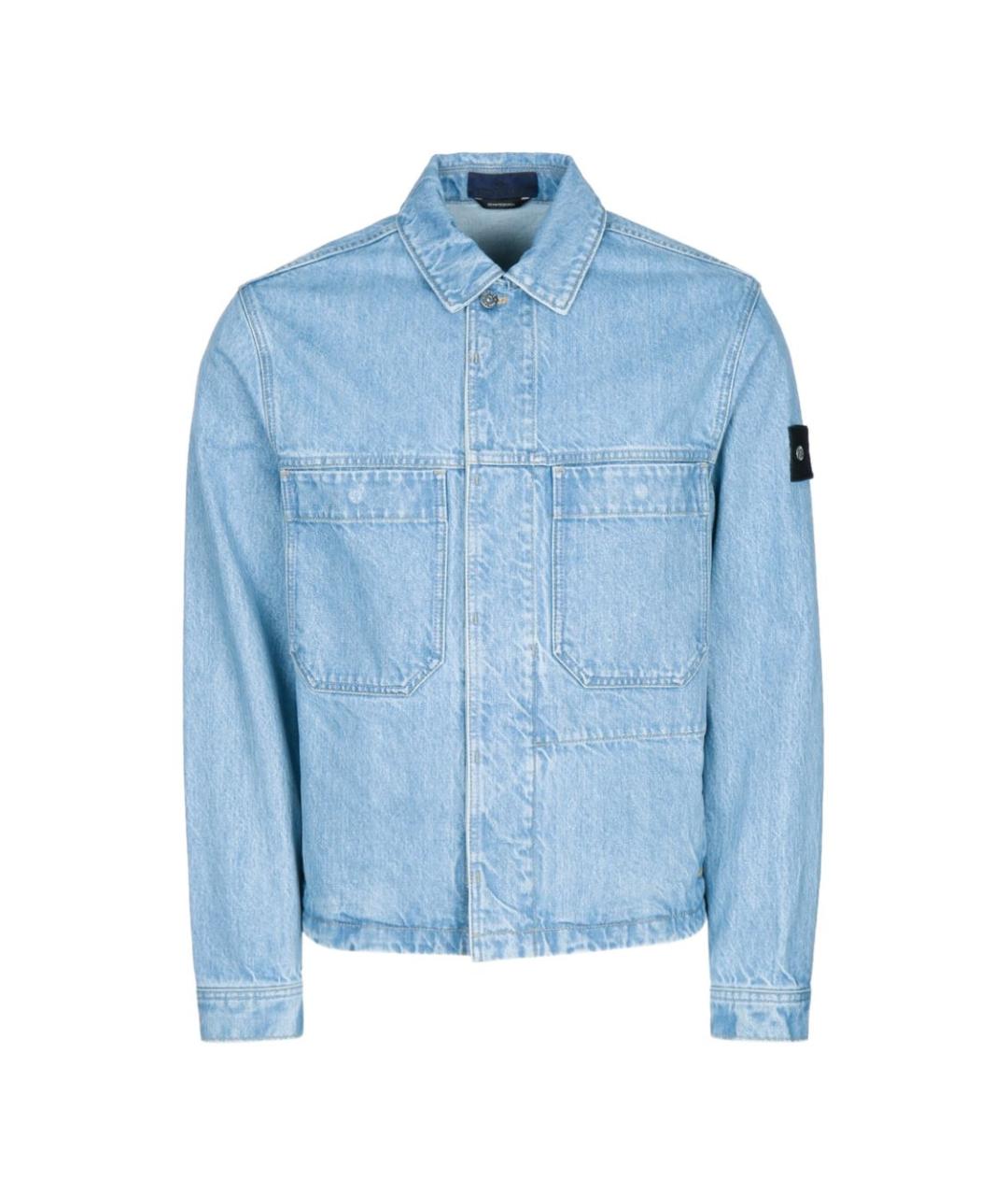 STONE ISLAND Голубая деним куртка, фото 4